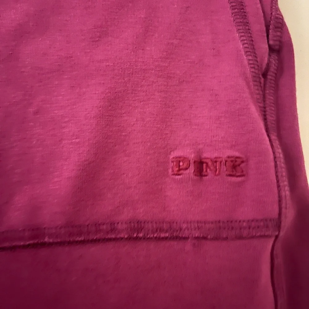 PINK Victoria's Secret Magenta Drawstring Flare Pants - Picture 3 of 8